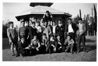 Oriort Sirvart and boys in front of original Tampan 1954